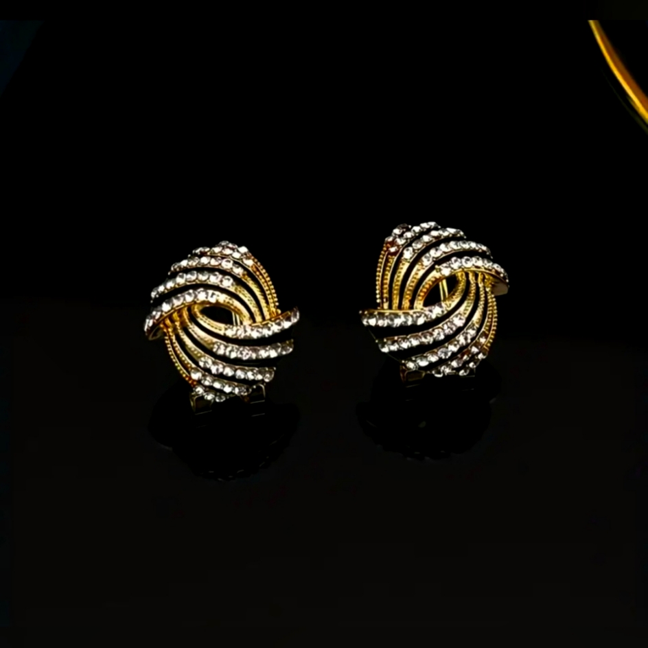 Elegant Vintage Stud Earrings With Stainless Steel Post, Geometric Square Design
